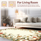 Ornate Floral Vine Scroll Design Rug