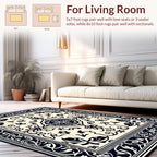 Classic Floral Scrollwork Intricate Design Rug