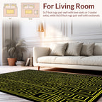 Modern Maze Patterned Geometric Rug