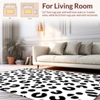 Abstract C Shaped Dots Pattern Rug