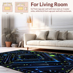 Electric Circuit Abstract Pattern Rug