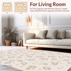 Abstract Terracotta Stone Pattern Rug
