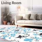 Abstract Marine Blue Scatter Rug