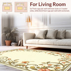 Ornate Floral Vine Border Rug