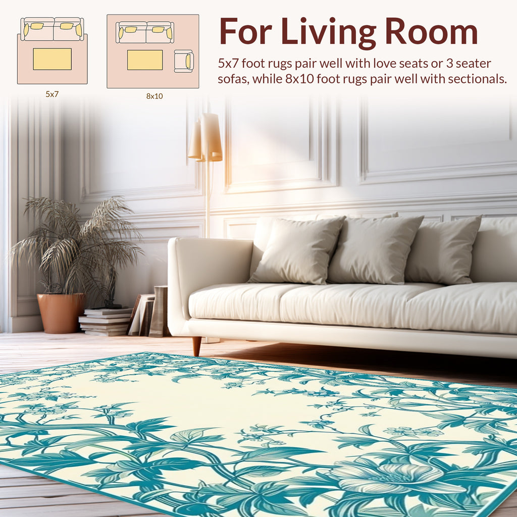 Art Nouveau Floral Vine Emerald Rug