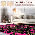 Bold Tiger Floral Pattern Rug
