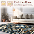 Elegant Floral Swirls Pattern Rug