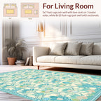 Art Nouveau Style Floral Pattern Rug