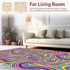 Psychedelic Trippy Swirl Pattern Rug