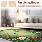 Enchanted Butterfly Garden Scene Rug