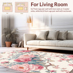 Delicate Pink Chinoiserie Floral Branches Rug