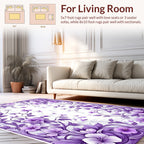 Enchanting Purple Floral Vine Rug