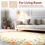 Orange Blossom Vine Pattern Rug