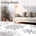 Gray Snowflake Collection Rug