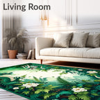 Green Dragon Forest Nature Rug