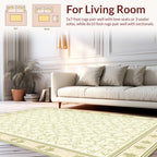 Delicate Floral Vines Lattice Pattern Rug