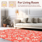 Coral Garden Floral Pattern Rug