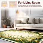 Vines Yellow Flowers Botanical Design Rug