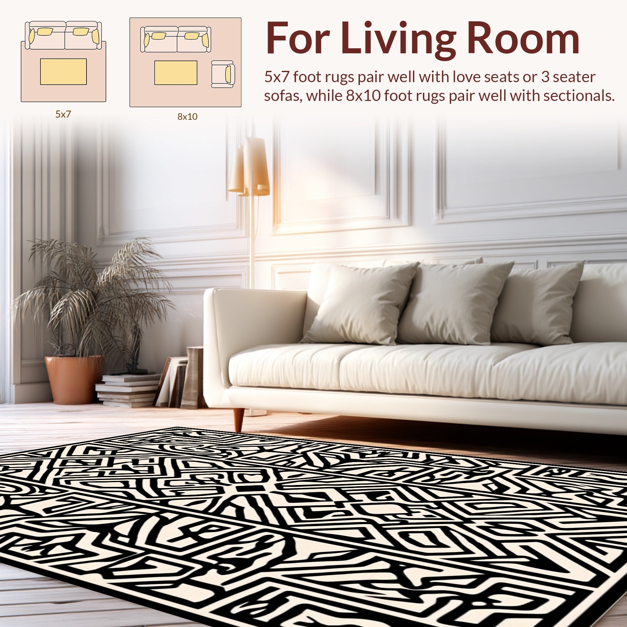 Graphic Tribal Intricate Abstraction Rug