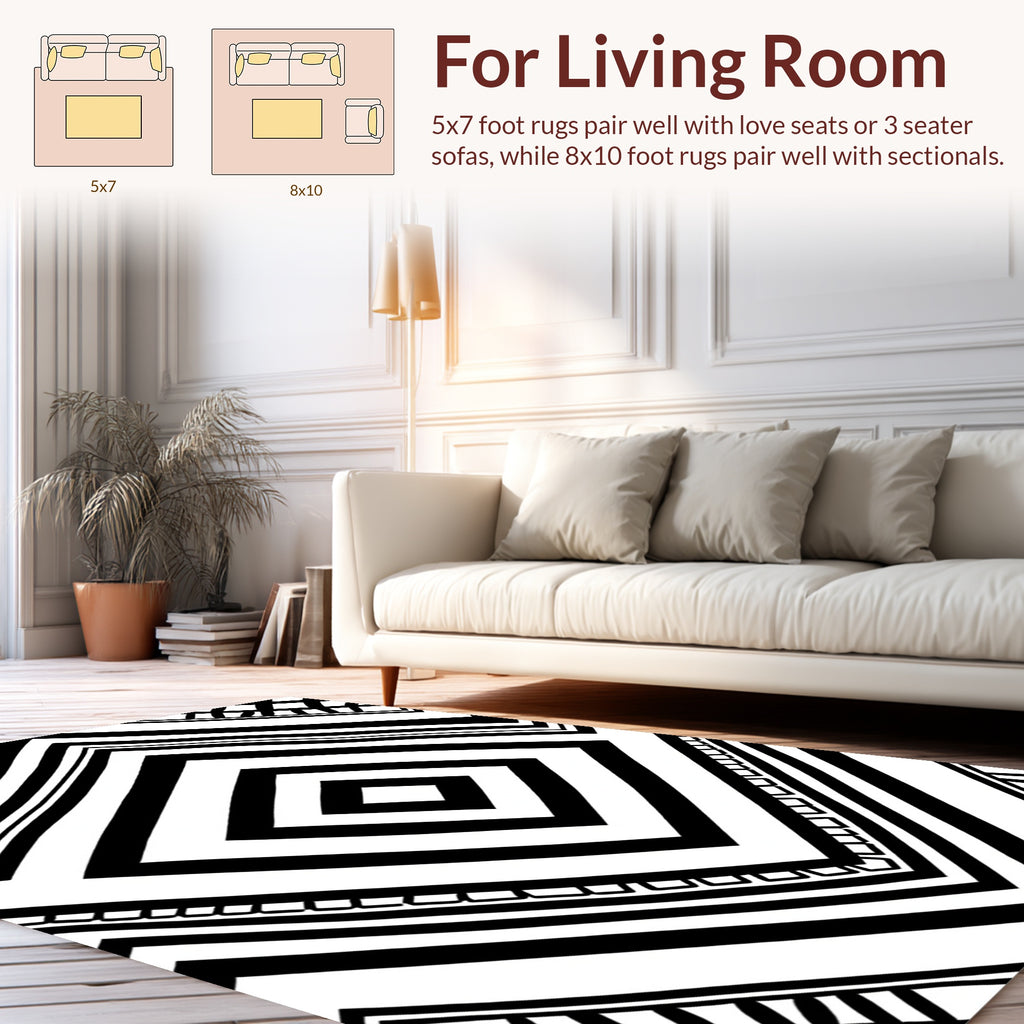 Bold Geometric Diamond Pattern Rug