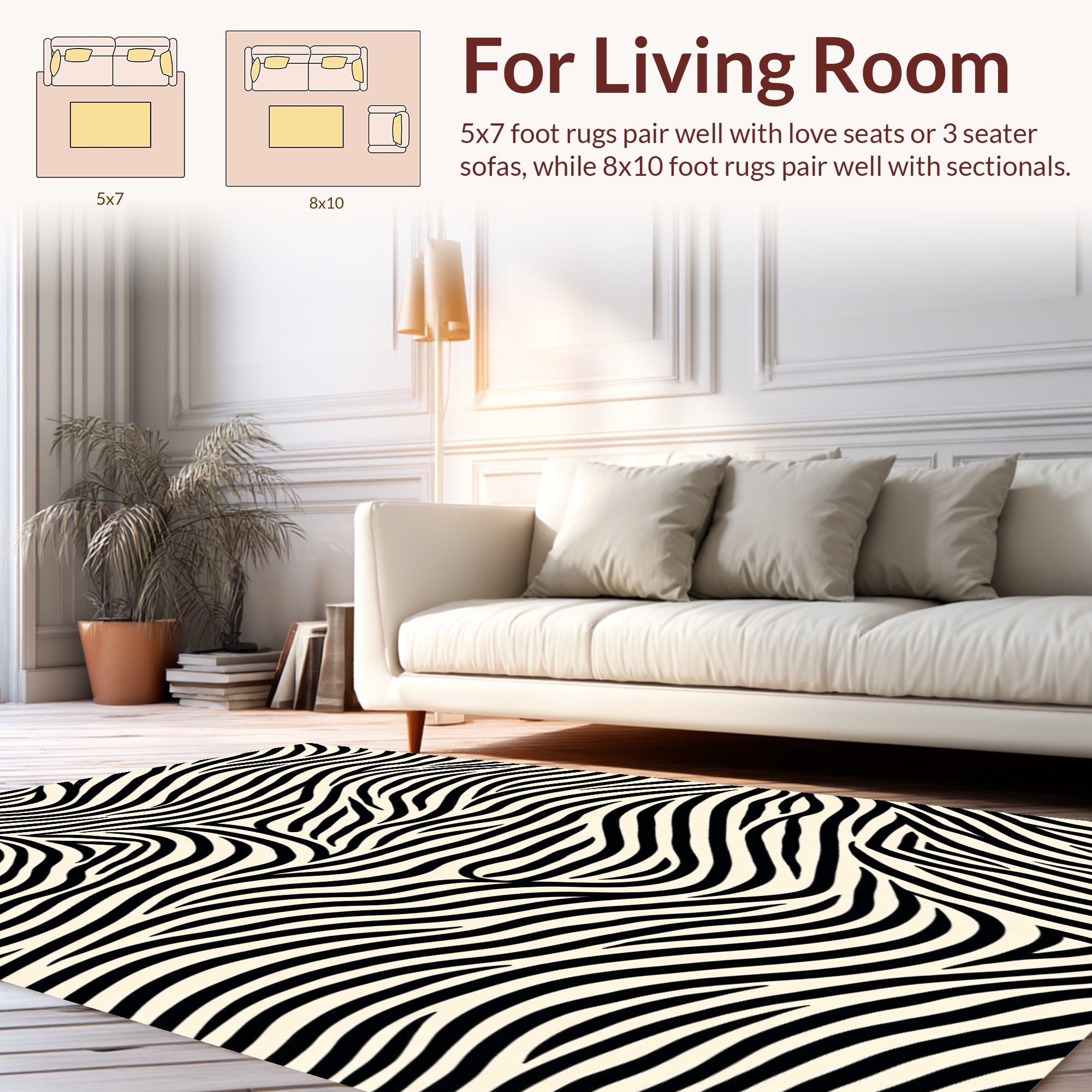 Bold Swirl Abstract Design Rug