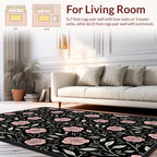 Pink Roses Floral Pattern Design Rug