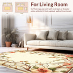 Elegant Floral Vine Border Design Rug