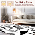 Whimsical Mushroom And Leaf Patterns Rug