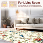 Vintage Bird Blossom Pattern Rug