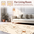 Minimalist Floral Outline Pattern Rug