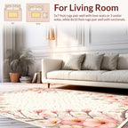 Elegant Cherry Blossom Floral Pattern Rug