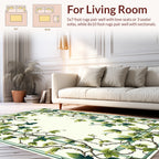 Vine and Leaf Botanical Framed Design Rug