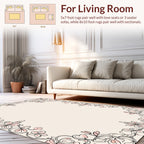 Delicate Floral Outline With Blossoms Rug