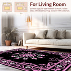 Pink Floral Medallion Baroque Rug