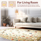 Whimsical Butterfly Meadow Pattern Rug