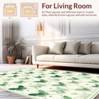 Green Butterfly Vine Pattern Rug