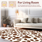 Brown Organic Spot Pattern Rug