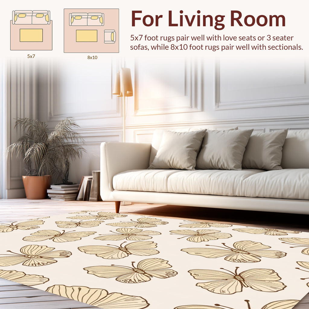 Charming Butterfly PatternRug Rug