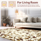 Vineyard Leaf Patterned Vintage Rug