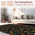 Intricate Floral Symmetry Pattern Rug
