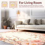 Elegant Pink Blossom Branches Rug