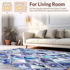 Geometric Faceted Crystal Pattern Rug