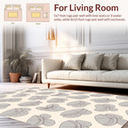 Soft Grey Petal Patterned Rug