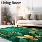 Exotic Jungle Wildlife Bird Monkey Design Rug
