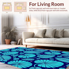 Tropical Leaf Print Rug