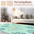 Sea Creatures Aquatic Plants Pattern Rug