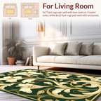 Elegant Cream Lily Floral Pattern Rug