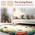 Whimsical Butterfly and Bee Garden Design Rug