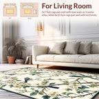 Birds With Cherry Blossoms Pattern Rug