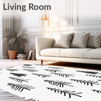 Simple Black Pine Tree Forest Rug